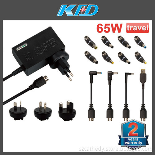 65W Portable AC Adapter Automatic Universal Multi Charger for Acer/HP/DELL/IBM/Lenovo/Samsung Laptop